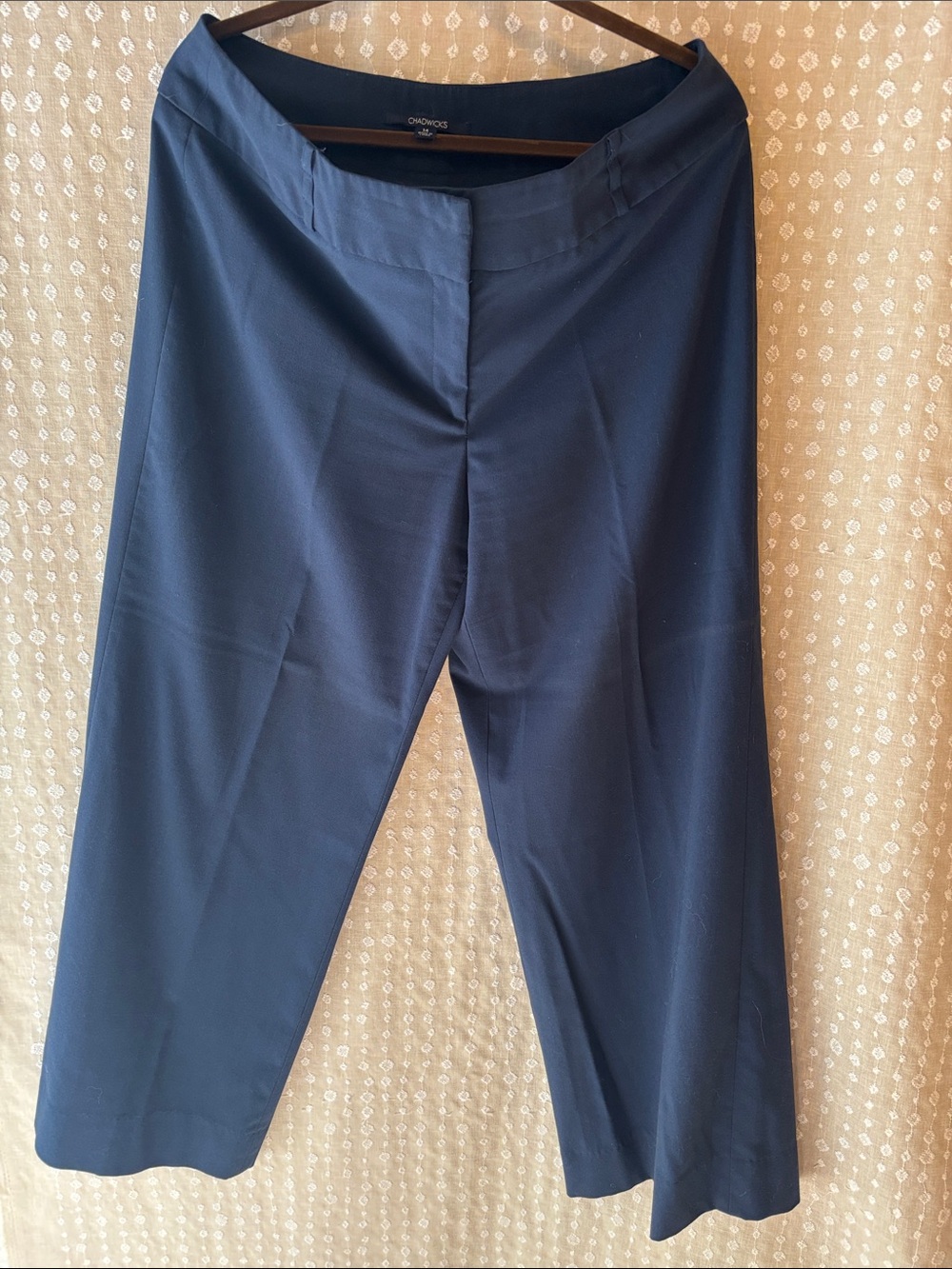 Chadwicks Navy Wide-Leg Trousers